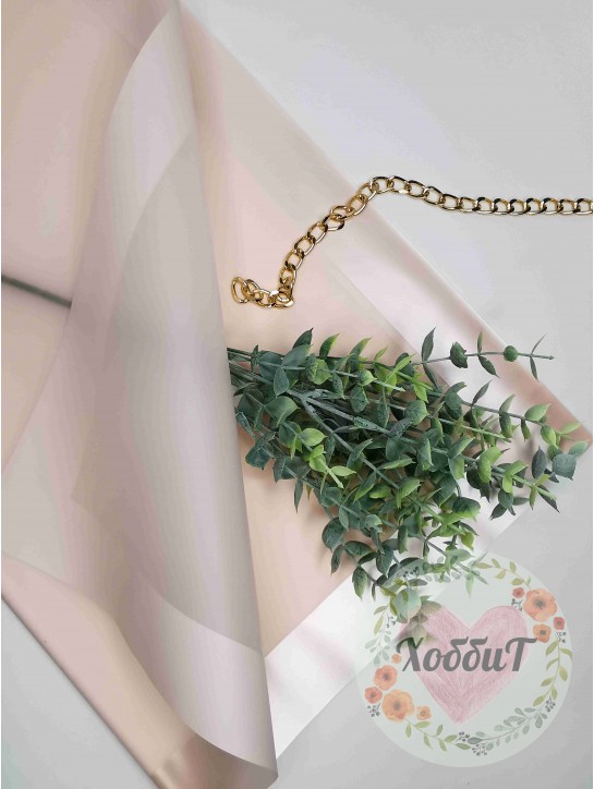 Пленка для цветов матовая с декоративным краем 58*58см (нежно-розовый), 3листа